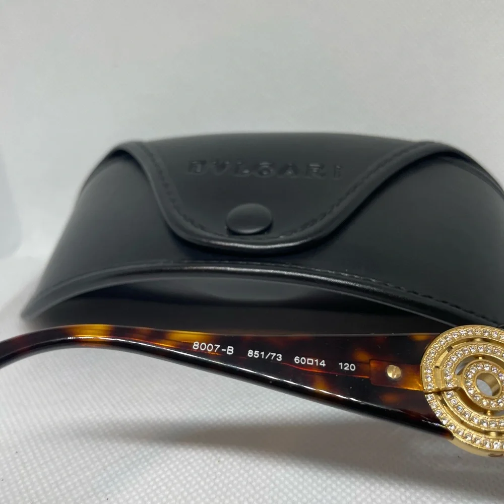 Bulgarian Women’s  Swarovski Crystal Sunglasses 8097-B 851/73 Made In Italy - Picture 7 of 16